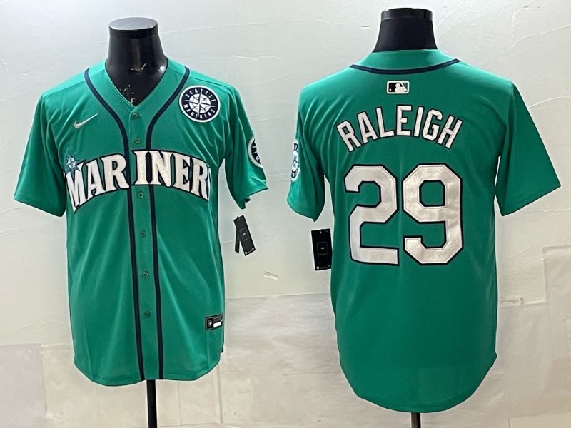 Men Seattle Mariners #29 Raleigh Green Game Nike MLB 2025 Jersey 007->seattle mariners->MLB Jersey